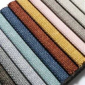 Custom Woven Rayon Linen Viscose Fabric Multicolor Plain Knitted with Crinkle Texture for Upholstery Sofa Cover & Home Textile