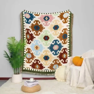 Custom Woven Solid Modern Anti static Lightweight Throw Blankets for Portable Wearable Home Use