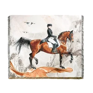 Custom Woven Solid Polyester Cotton Jacquard Thread Throw Tapestry Blanket Four Seasons Use