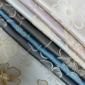 Custom Yarn Dyed Floral Design Polyester Brocade Jacquard Fabric for Bedding Upholstery Curtains Sofas for Bridal
