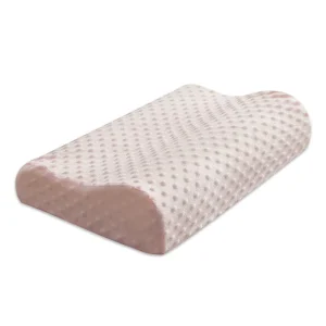 Custom Zero Pressure Pink Bubble Fabric Deep Sleep Pillows Ergonomic Memory Foam Neck Pillows