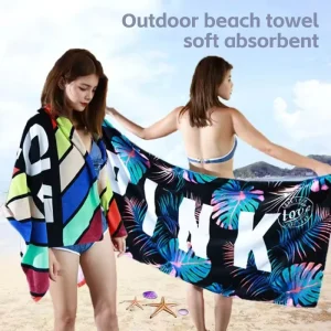 Custom designed Microfiber Quick drying Digitally Printed Beach Towel with logo