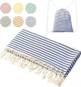 Custom logo Colorful Sand Beach Towel With Tassel Cotton Turkish Beach Towel