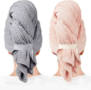 Custom logo Hair Towel Microfiber Quick Dry Microfiber Hair Drying Towel Wrap Turban Microfiber Hair Towel Wrap for Women