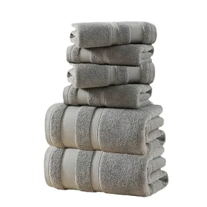Custom logo Hairdressing Barber Shop Salon Towels Soft and Absorbent 6 Pieces Towel Sets Cotton Towel for Spa