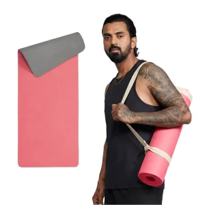 Custom logo High Density Non slip Exercise Yoga Mat with Carrying Strap 6mm Thick