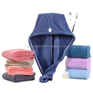 Custom logo Microfiber Quick Dry Micro Fibre Hair Cap Drying Salon Turban Towel Wrap for Women