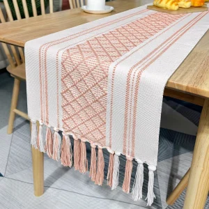 Custom logo Modern Luxury Jacquard Woven Table Runners
