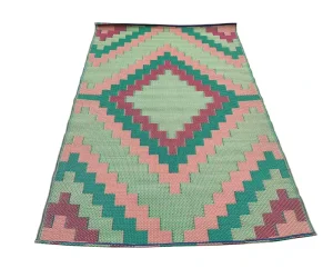 Custom logo Outdoor Rug Waterproof Outdoor Rug Patio Large pp Tube Woven Carpet rug mats for Camping Picnic RV