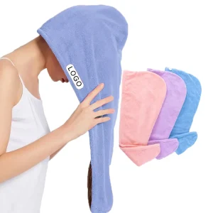 Custom logo Personalized Microfibre Hair Towels Hair Towel Turban Twist Microfiber Quick Dry Towel for Hair