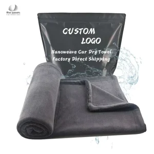 Custom logo Super Plush Car Wash Drying Towel Quick dry No Water Spots Custom logo Weave Microfibres Towel Car Detailing Nano