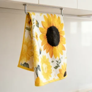 Custom logo Waffle Kitchen Towel Premium Quality Printed Water Absorbent Kitchen Towel Tea Towels