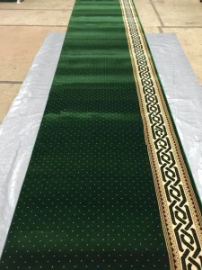 Custom made Green New Zealand Wool Carpets Top Designs Suitable for Use As Church Prayer Rugs and Muslim Prayer Rugs
