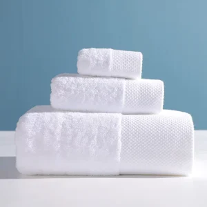 Custom made Pure Cotton Towels White Custom logo Hand Towels Massage and Spa Towel Set