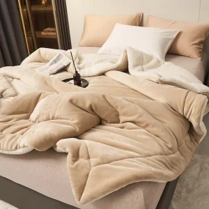 Customer Size Bedsheets Set and Duvet Cover Winter Thickened Milk Velvet Solid Color Warm Four piece Set Velvet Duvet Cover Set