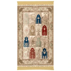 Customisable Peace and Mindfulness Prayer Rug Square Polyester Foam Tapis De Priere Islam Travel Muslim Style Gift