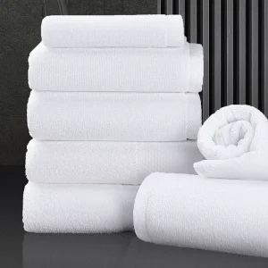 Customised High Quality Hotel Bathroom Towels 35X75cm 70X140cm 100% Cotton Jacquard Hotel Bath Towels & Tub Mats
