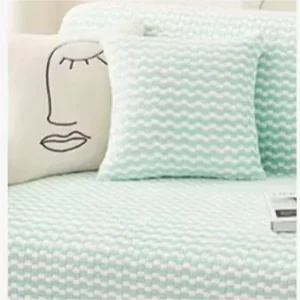 Customised Light Luxury Interlaced Jacquard Blanket for Bed Sofa Casual Relax Nap Throw Can Make Pillow