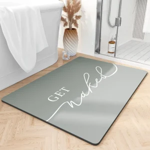Customised Soft Non slip Print Eco Friendly Bathroom Floor Mats Door Mats and Kitchen Sink Mats for Kitchen Hotel Bathroom