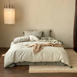 Customizable 100% Cotton Brushed Jacquard Bedding Set Breathable Comfortable Cozy Bed Sheet Set