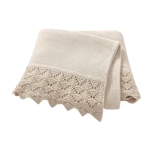 Customizable 100% Cotton Knit Baby Blanket Breathable Swaddle Wrap Summer Personalised Bedding for Newborns