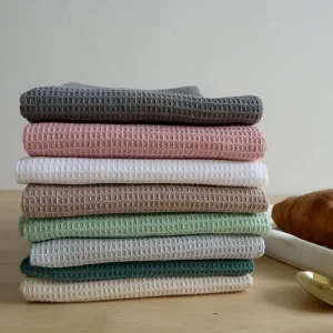 Customizable 100% Cotton Waffle Kitchen Dish Towels Cleaning Supplies Sustainably Customizable