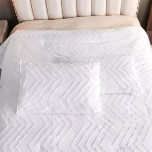 Customizable 100% Polyester Duvet Cover Set Waterproof Sleeping Pillow Covers Protector Striped Geometric Sheet Set