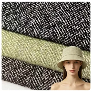 Customizable 100% Polyester Herringbone Tweed Fabric Multi Colors Custom Weight for Coat Garment Hat & Glove