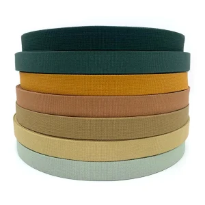 Customizable 2.5 CM Solid Color Polyester Tubular Hollow Webbing Sustainable and Colorful Webbing for Bags