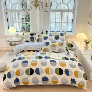 Customizable 4-Piece Plant-Based Cashmere Home Bedding Set 250TC Breathable Printed Machine Washable Floral
