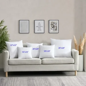 Customizable 45x45cm Soft Polyester Filled Square Cushion Inner Sofa Couch Throw Pillow Insert Form