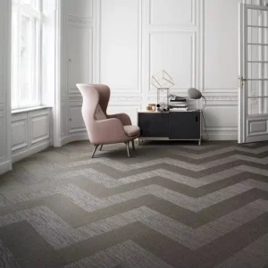 Customizable Chevron PVC Vinyl Roll Flooring Carpet Tiles Adhesive Anti Slip for Apartment Commercial Use