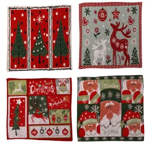 Customizable Christmas Fabric High Chair Wedding Dining Table Place Mats Easy Clean Anti-Slip Low Price Supports Customization
