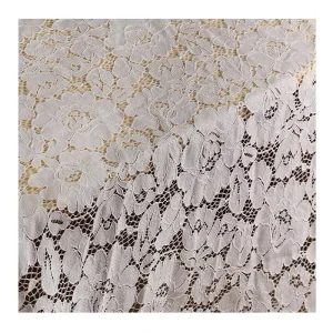 Customizable Color Lightweight Comfortable Soft Knitted Lace Fabric 35N45C20R 175GSM for Dresses & Home Textiles