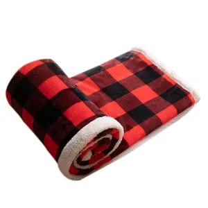 Customizable Cross Border Double Lamb Flannel Raschel Blanket Winter Explosion Plaid Knitted Striped Blankets