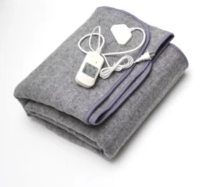 Customizable Deep Gray Polyester Fabric King Single Size Electric Heated Blanket for Bedrooms Warmer and Auto Off Features