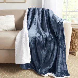 Customizable Double Sided Soft Sherpa Flannel Throw Blanket for Sofa Bed