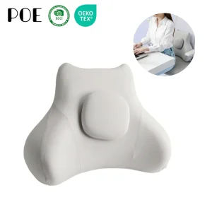Customizable Ergonomic Memory Foam Lumbar Support with Bumps, Skin-Friendly Milk Silk Removable Washable Cover, for Office Chair