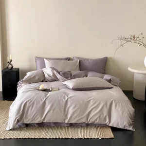 Customizable Factory Price Modern Color Blocking Satin Textured Jacquard 4-Piece Set Customizable Pure Cotton Bedding Set