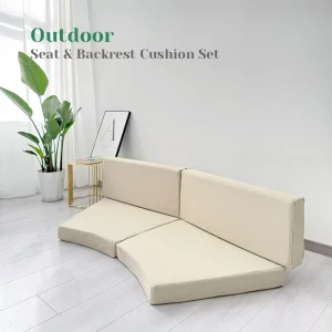 Customizable High Back Thick Patio Cushions Water-resistant Sun Lounger Cushion for Outdoor Comfortable Seating