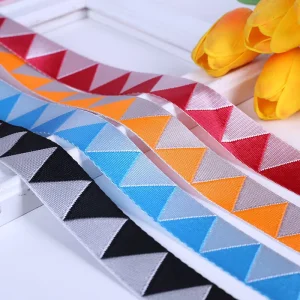 Customizable High Quality 100% Polyester Jacquard Webbing for Garment Bags Home Textiles