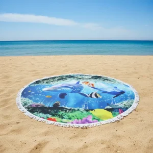Customizable Large Size Round Beach Towel Quick Dry Sand Free Beach Towel