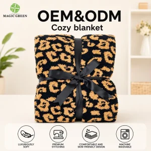 Customizable Leopard Throw Blanket OEKO TEX Certification New Design with Zero-defect Quality Control