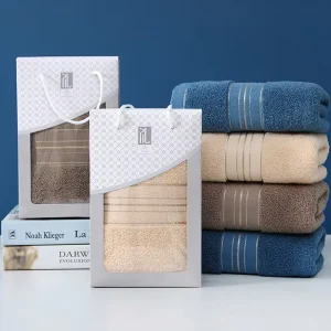 Customizable Logo 100g Thick Pure Cotton Bath Washcloths Knitted Home Spa Hand Face Towel Solid Striped Pattern Hotel Style Gift