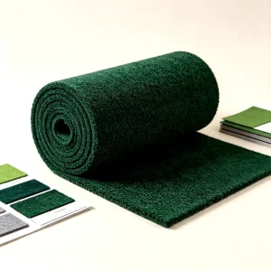 Customizable Logo Modern Outdoor Rectangle Carpet Brushed Polyester Needle Punched Non woven Low Pile No Backing Exhibition Mall