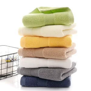 Customizable Logo Soft Fluffy Thick Highly Absorbent All Cotton Bath Towels for Hotel Spa Daily Use