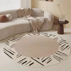 Customizable Machine Made 3D Printed Polyester Modern Style Abstract Carpet Flat Weave Technique Washable Stain Resistant