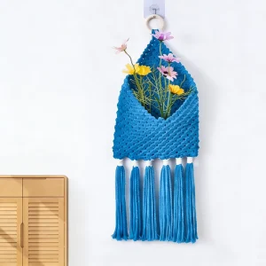 Customizable Macrame Cotton Hand Woven Storage Bag Tapestry Plant Hanger