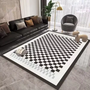 Customizable Modern Crystal Velvet Area Rug Durable Easy Clean Non Slip Soft Home Decor Carpet Handmade for Living Room