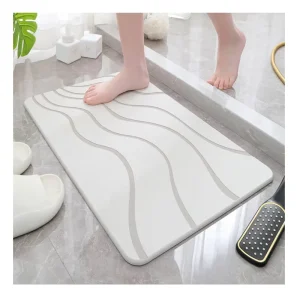 Customizable Modern Diatomite Earth Bath Mats Fast Drying Absorbent Non Slip Waterproof Stone Shower Carpet Solid Custom Color